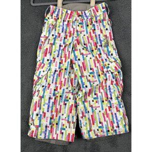 Burton Snow Pants Kids XS (3/4) DryRide Girls 3 4 Multicolor Elite Cargo Ski